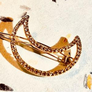 Half Moon Rhinestone Hair Clip